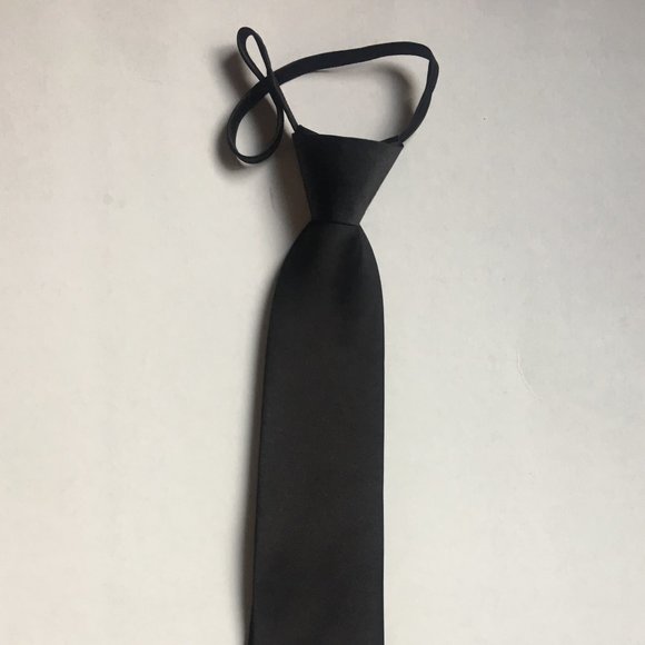 Manzini Neckwear Other - Manzini Neckwear Thin Black Zipper Tie